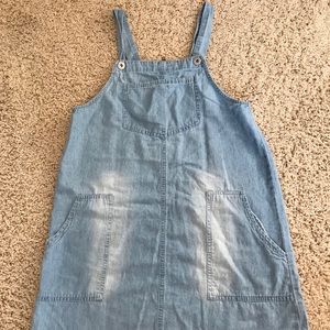 Denim overall dress